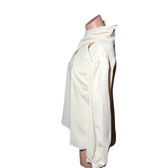 NWT LUXUOIRE Wrap Mock Neck Long Sleeve Top size S - Picture 14 of 15